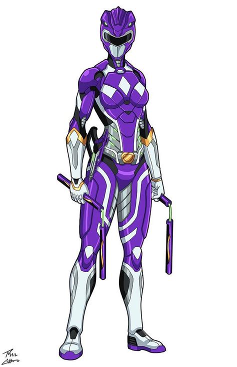 MMPR Purple Ranger Concept Character Design by .